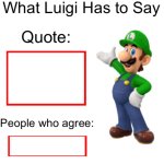 What Luigi Has to Say