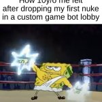 And the bots were always on the easiest difficulty | How 10y/o me felt after dropping my first nuke in a custom game bot lobby | image tagged in spongebob neptune god,fun,memes,cod,funny | made w/ Imgflip meme maker