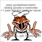 greg shrugging | every upvote/downvote/no clicking upvotes or downvotes = 1 pedo dies from testicular cancer; go on you 9 year old snowflakes, get ragebaited | image tagged in greg shrugging | made w/ Imgflip meme maker