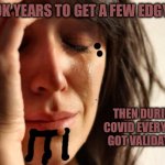 Validation Failure | IT TOOK YEARS TO GET A FEW EDGY TATS; THEN DURING COVID EVERYONE GOT VALIDATED | image tagged in first world problems,edgy,bad memes,tattoos,tattoo,bad meme | made w/ Imgflip meme maker