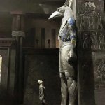 large egyptian statue