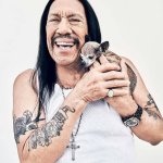 Danny Trejo with puppy template