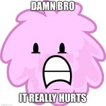 Puffball damn bro it really hurts meme