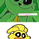 kickinchicken pregnancy test! | image tagged in hoppy hopscotch's pregnancy test,memes,pregnancy test,smiling critters | made w/ Imgflip meme maker