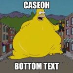 CaseOh | CASEOH; BOTTOM TEXT | image tagged in fat homer | made w/ Imgflip meme maker