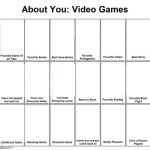 About you: video games meme