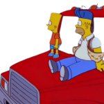 Homer Simpson Hood Of Truck
