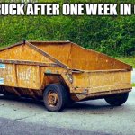 Cybertruck after one week in Chicago | CYBERTRUCK AFTER ONE WEEK IN CHICAGO | image tagged in cybertruck,funny,chicago,rust,tesla | made w/ Imgflip meme maker