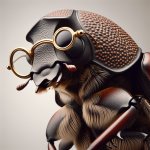 Beetle wearing a monocle