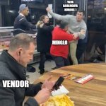 Customer gloglo | CUSTOMER
YANG
BARANGNYA
KURANG 1; MINGLO; VENDOR | image tagged in kebab kerfuffle | made w/ Imgflip meme maker