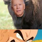 nappa and the dumb bison | WHAT A DUMB ANIMAL | image tagged in joe bison,no nappa its a trick,dragon ball z,funny memes,dumbass,animal | made w/ Imgflip meme maker