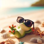 Frog on the beach