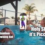 Holy Sit, It's Piccolo | Random drowning kid; Holy Shit, it's Piccolo | image tagged in drowning kid in the pool,piccolo,dragon ball z,memes | made w/ Imgflip meme maker