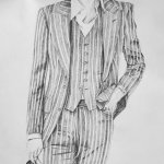 Jamie Campbell-Bower in a suit drawing | image tagged in drawing,art,fancy pants,stranger things,cowboy,western | made w/ Imgflip meme maker