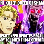 The Killer queen of shame meme