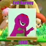 Evil Barney LOXD | Evil Barney; LOXD | image tagged in kirby star allies meme,barney | made w/ Imgflip meme maker