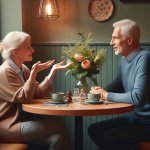 Couple at table