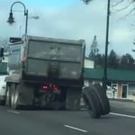 Truck loses wheel