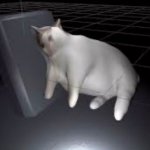 sad cat lean meme