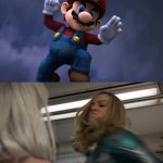 mario hates captain marvel | image tagged in mario hates,carol,captain marvel,funny memes,nintendo,super mario | made w/ Imgflip meme maker