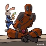 Judy arresting Deadpool