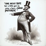 Abe Lincoln declares one must have a little gut in order to have