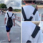 Thread Clinging Holding On Backpack Bookbag