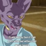 Pissed off lord beerus template