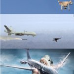 Drone < Bird <Plane < Shark