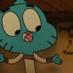 Gumball shocked, scared o mouth