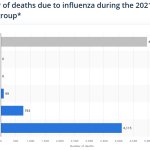 US Flu deaths 2021-2022 by age group
