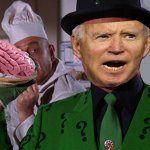 Biden as the riddler found his brain meme