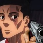 Todo aiming a gun at you