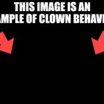 This image is an example of clown behavior dark mode