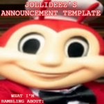 Jollideez's announcement template meme