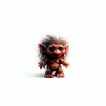 A tiny little, very ugly troll, with a white background. Very lo