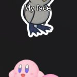 “What’s on your mind?” Umm… my mind is empty. | My face; My brain | image tagged in sad duck zoned out kirby | made w/ Imgflip meme maker
