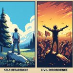 Emerson's Self-Reliance and Thoreau's Civil Disobedienc