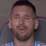 Messi crying at the Copa America final 2024