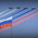 Russia flag and jets