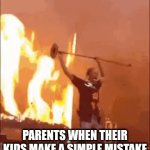 That's just how this world is even over of all things a biscuit (omg fml this much stupidity should be illegal) | PARENTS WHEN THEIR KIDS MAKE A SIMPLE MISTAKE | image tagged in gifs,scumbag parents,relatable,rage,assholes,society sucks | made w/ Imgflip video-to-gif maker