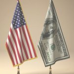 USA Flag and Dollar