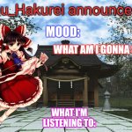 Reimu_Hakurei Announcement meme