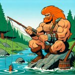 Conan fishing