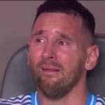 Messi crying