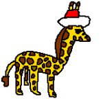 Christmas Giraffe Bob template