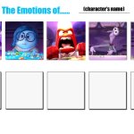 The Emotions Of [Insert Character Here]