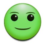 Green smile emoji