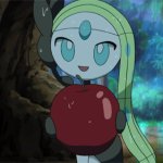 Meloetta offers you an apple meme