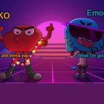 Neko and Emosnake shared temp meme